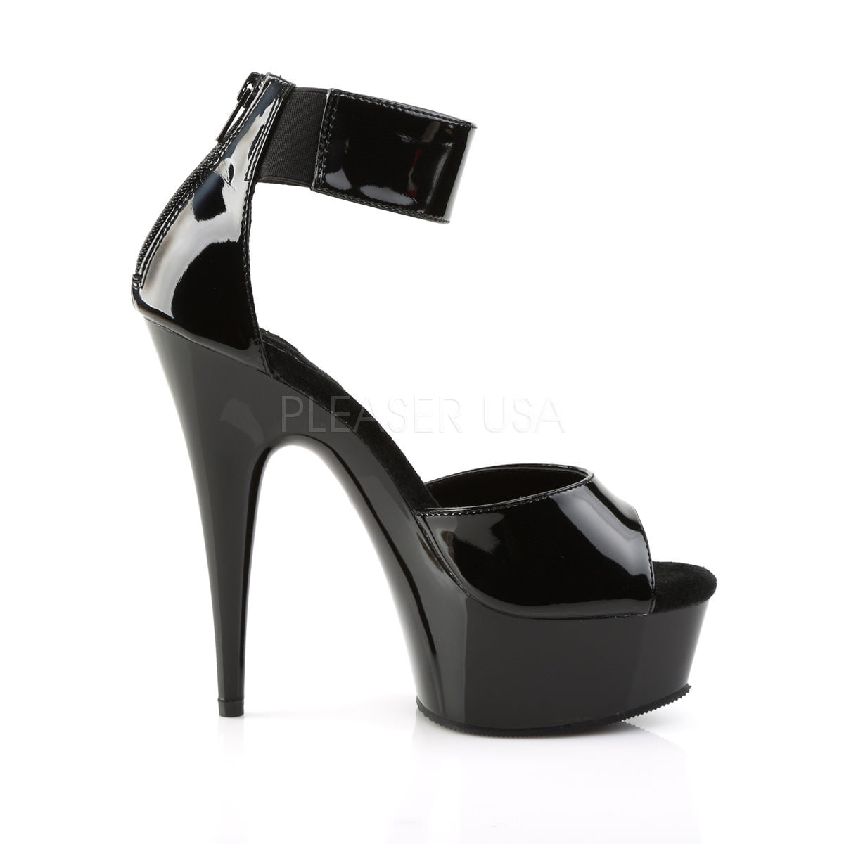 PLEASER DELIGHT-670-3 Black Sandals