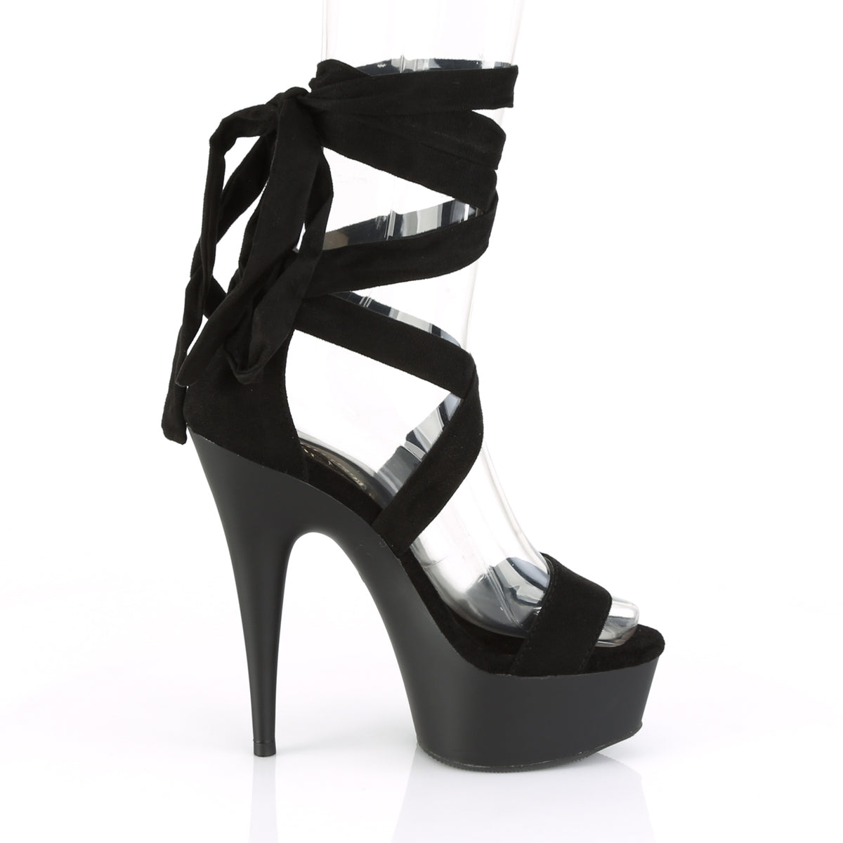 6 Inch Heel DELIGHT-671 Black Suede