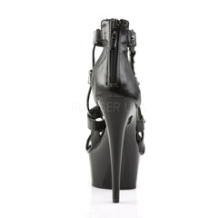 PLEASER DELIGHT-682 Black Cage Sandals
