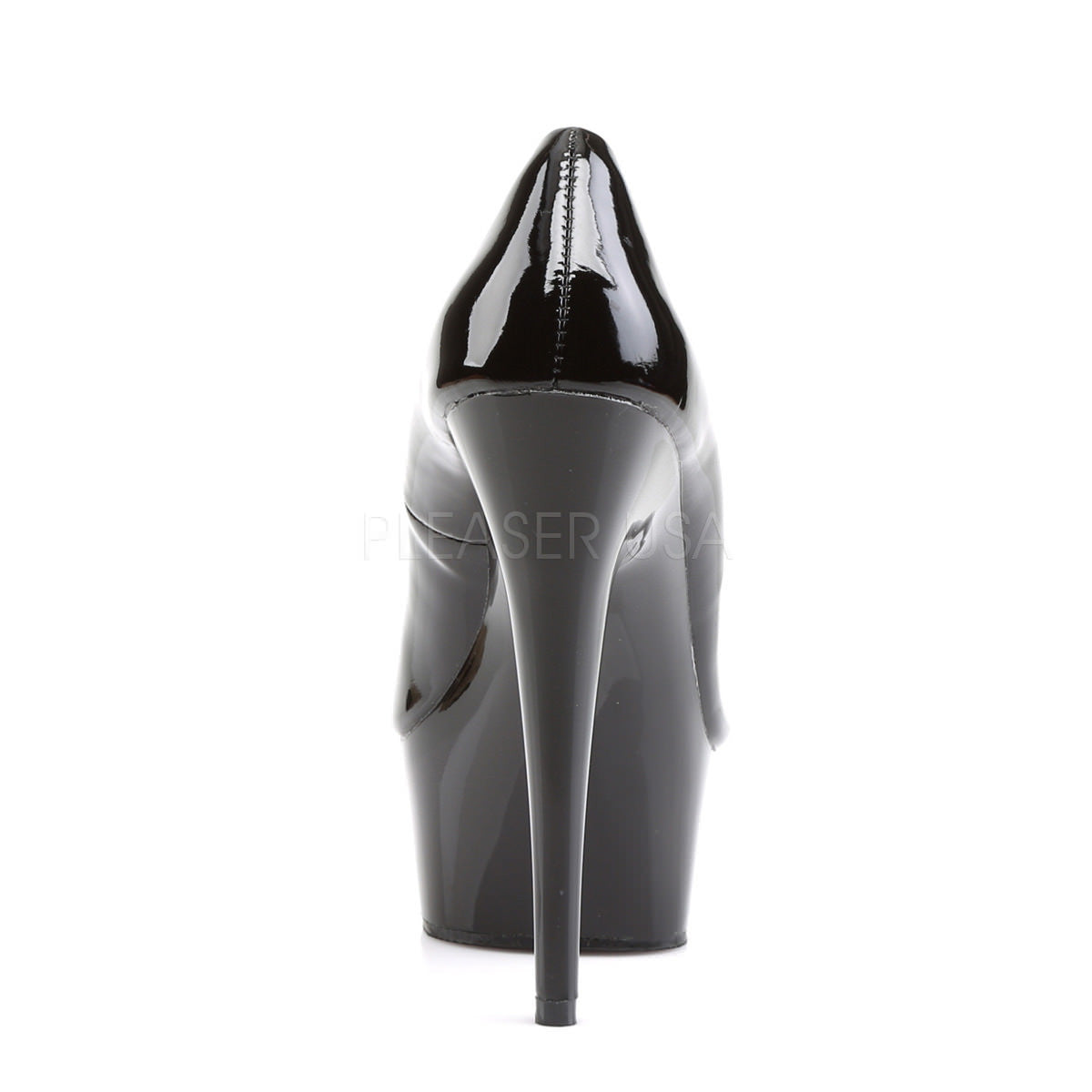 PLEASER DELIGHT-685 Black Pat Stiletto Pumps