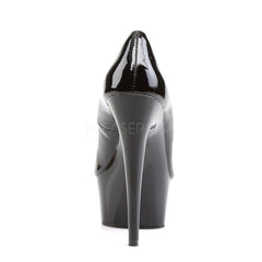 PLEASER DELIGHT-685 Black Pat Stiletto Pumps