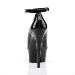 PLEASER DELIGHT-686 Black Pat Stiletto Pumps