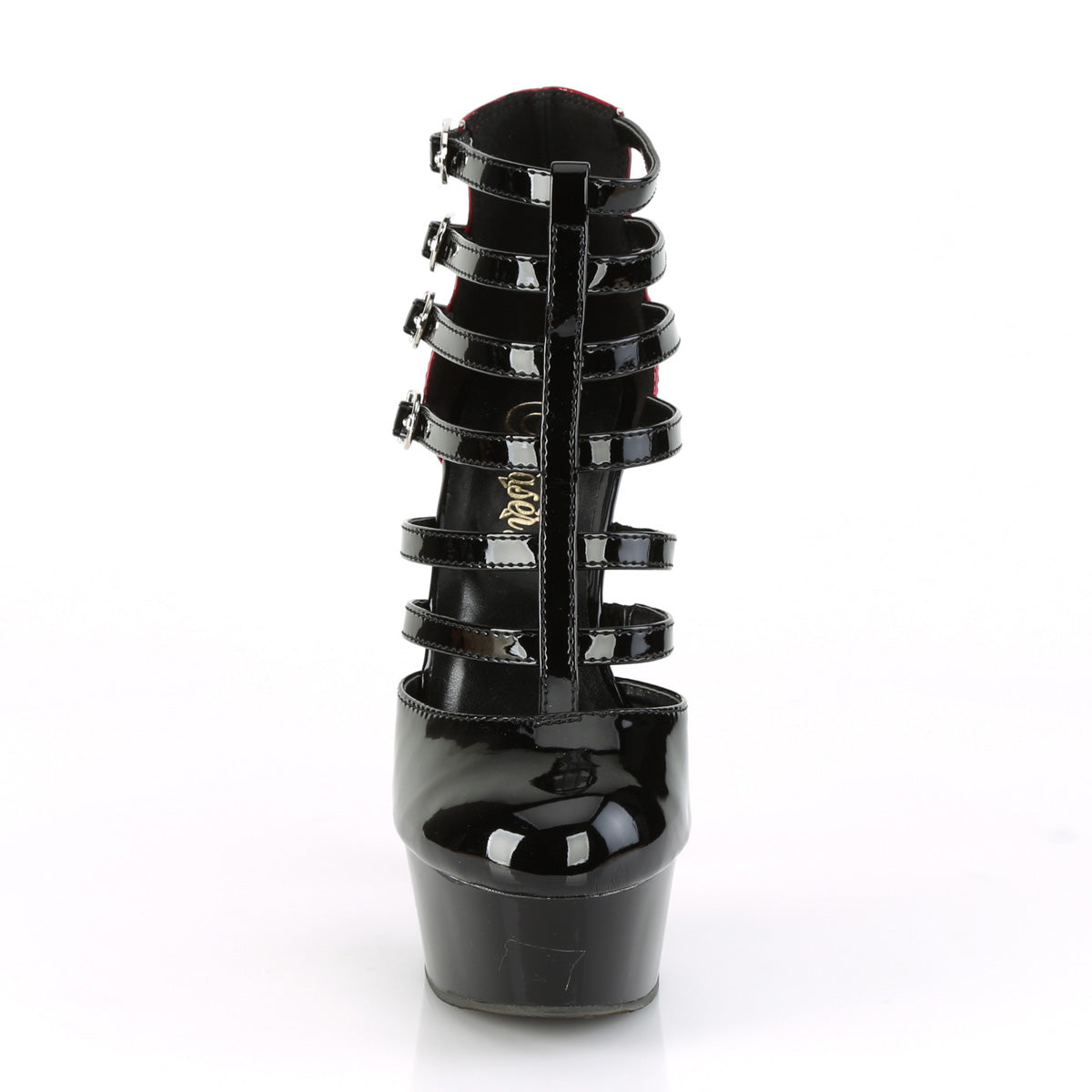 6 Inch Heel DELIGHT-695 Black Red