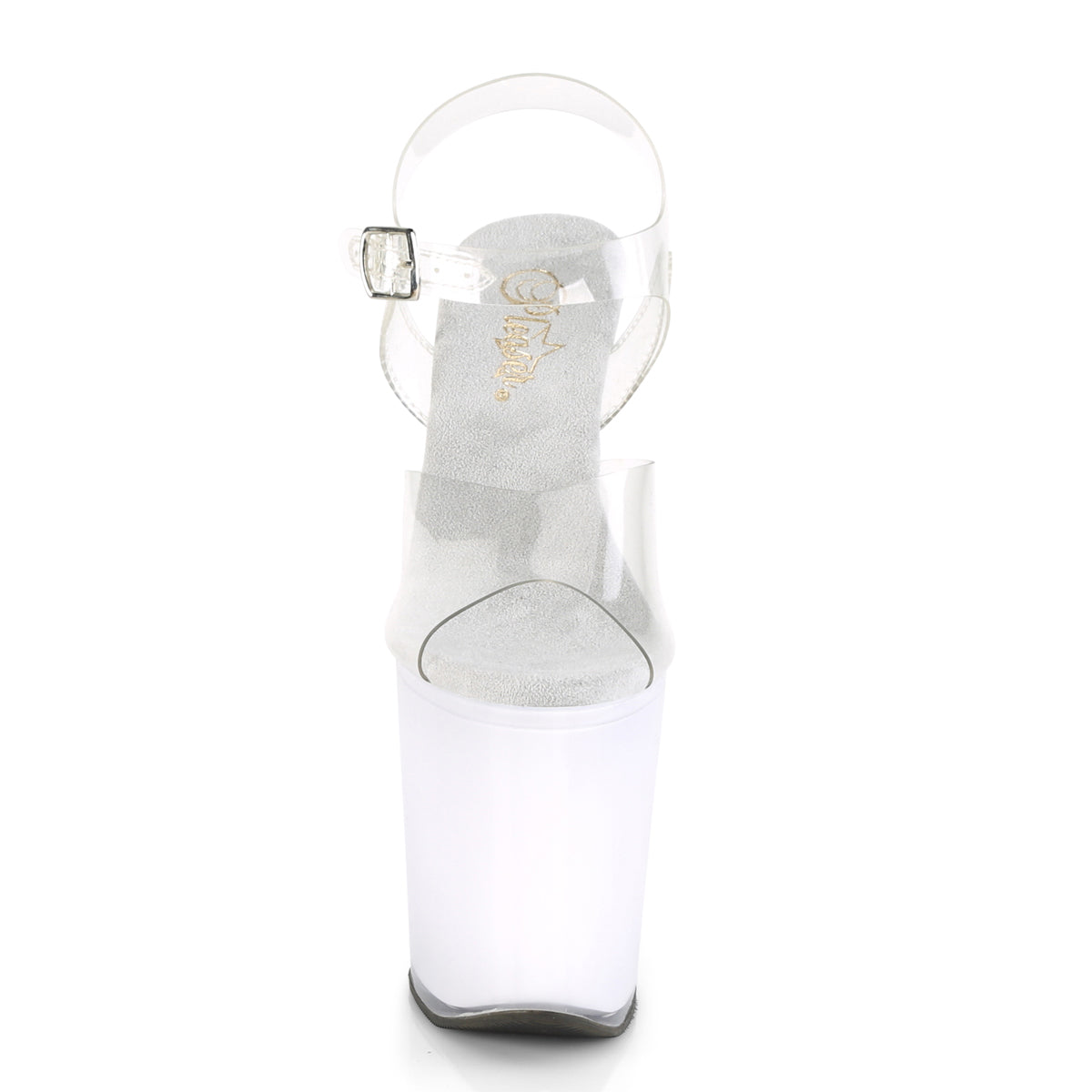 8 Inch Heel DISCOLITE-808 Clear White Glow