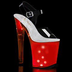 8" Heel DISCOLITE-808 Clear White Glow