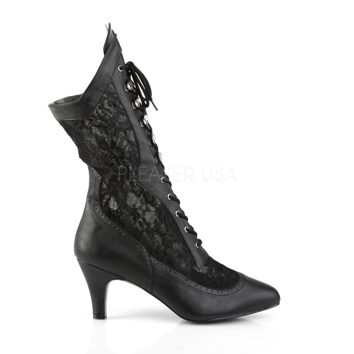 3 Inch Heel DIVINE-1050 Black Lace (Wide Width)