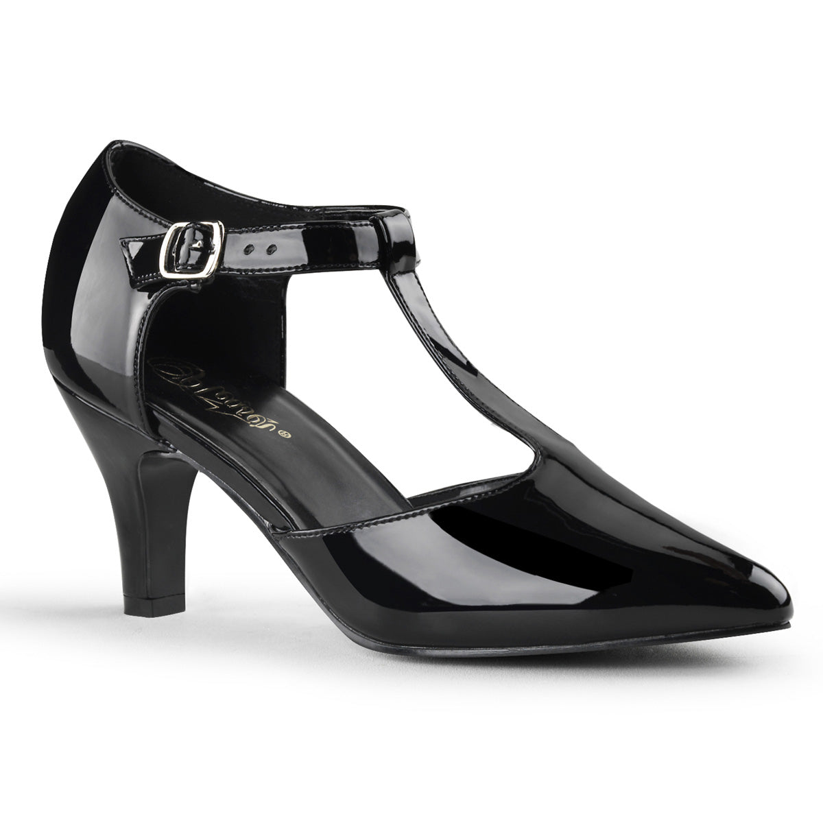 3 Inch Heel DIVINE-415W Black Patent