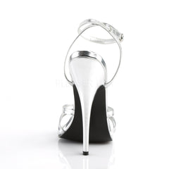 6" Heel DOMINA-108 Silver Metallic Pu