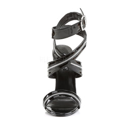 DEVIOUS DOMINA-119 Black Pat Sandals
