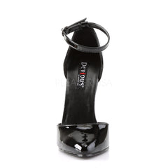 DEVIOUS DOMINA-402 Black Pat D'Orsay Pumps