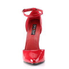 DEVIOUS DOMINA-402 Red Pat D'Orsay Pumps