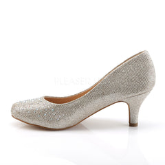 Fabulicious DORIS-06 Nude Glitter Mesh Fabric Pumps