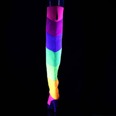4 Inch Heel DREAM-3012RBG Rainbow Glitter