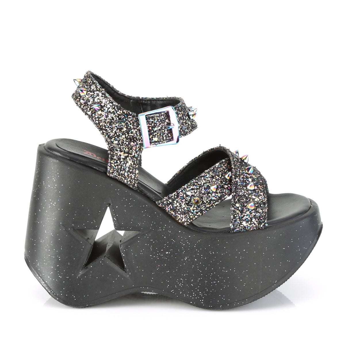 5 Inch Platform DYNAMITE-02 Black Glitter