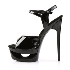 Pleaser ECLIPSE-609 Black Pat Ankle Strap Sandals - Shoecup.com - 3