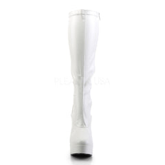 5 Inch Heel ELECTRA-2000Z White Stretch Pu