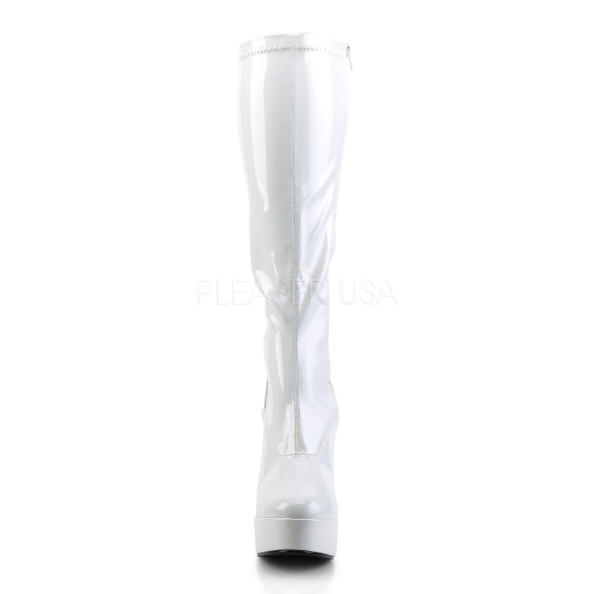 5 Inch Heel ELECTRA-2000Z White Stretch Patent