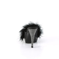 4 Inch Heel ELEGANT-401F Black Fur