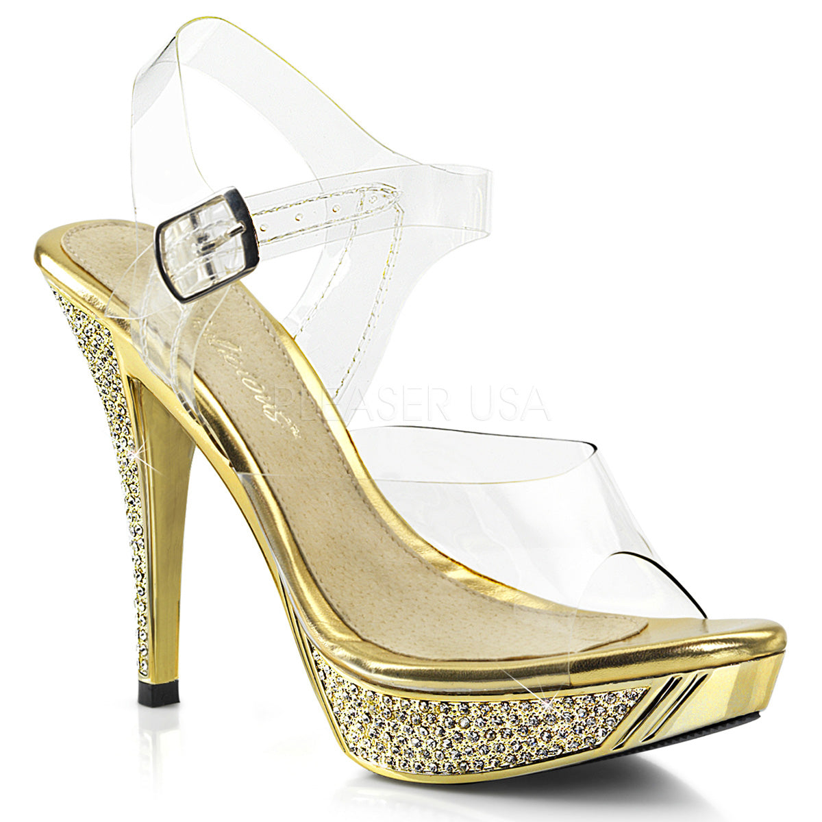 4" Heel ELEGANT-408 Gold Chrome