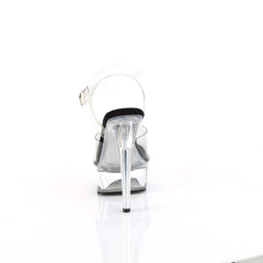 6 Inch Heel EXCITE-608 Clear Black Clear