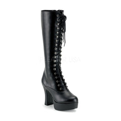 FUNTASMA EXOTICA-2020 Black Pu Lace Up Boots - Shoecup.com