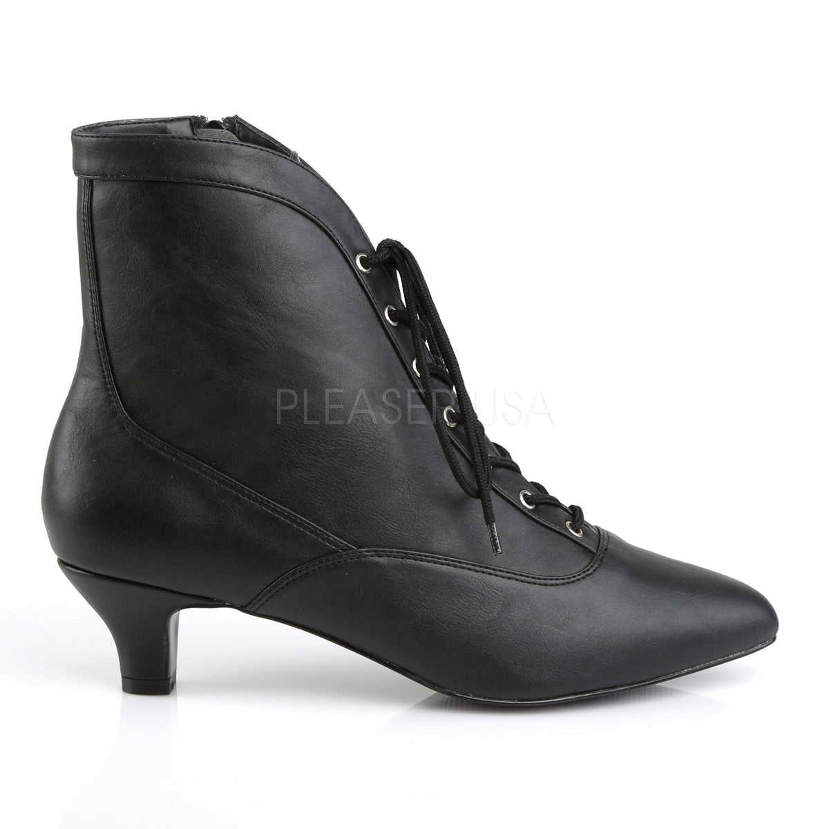 2 Inch Heel Black Plus Size Ankle Boots For Cross Dresser | FAB-1005 ...