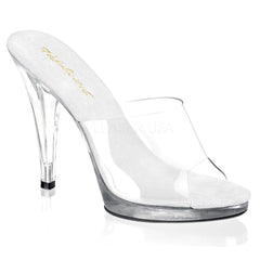 FABULICIOUS FLAIR-401 Clear-Clear Platform Slides - Shoecup.com