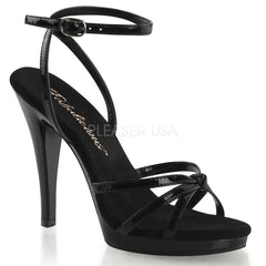 FABULICIOUS FLAIR-436 Black Pat-Black Stiletto Sandals - Shoecup.com