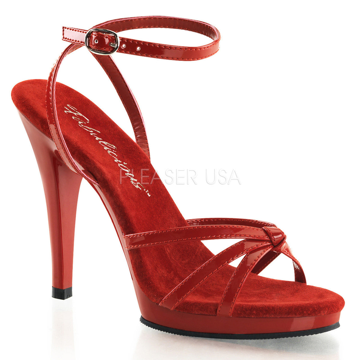 FABULICIOUS FLAIR-436 Red Pat-Red Stiletto Sandals - Shoecup.com