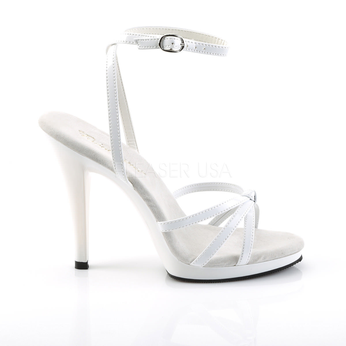 FABULICIOUS FLAIR-436 Wht Pat-Wht Stiletto Sandals