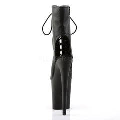 Pleaser FLAMINGO-1016 Black Faux Leather Ankle Boots - Shoecup.com - 4