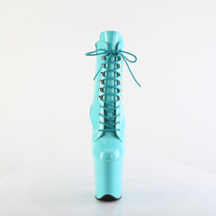 8 Inch Heel FLAMINGO-1020 Aqua Patent