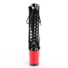 8 Inch Heel FLAMINGO-1020 Black Pat Red