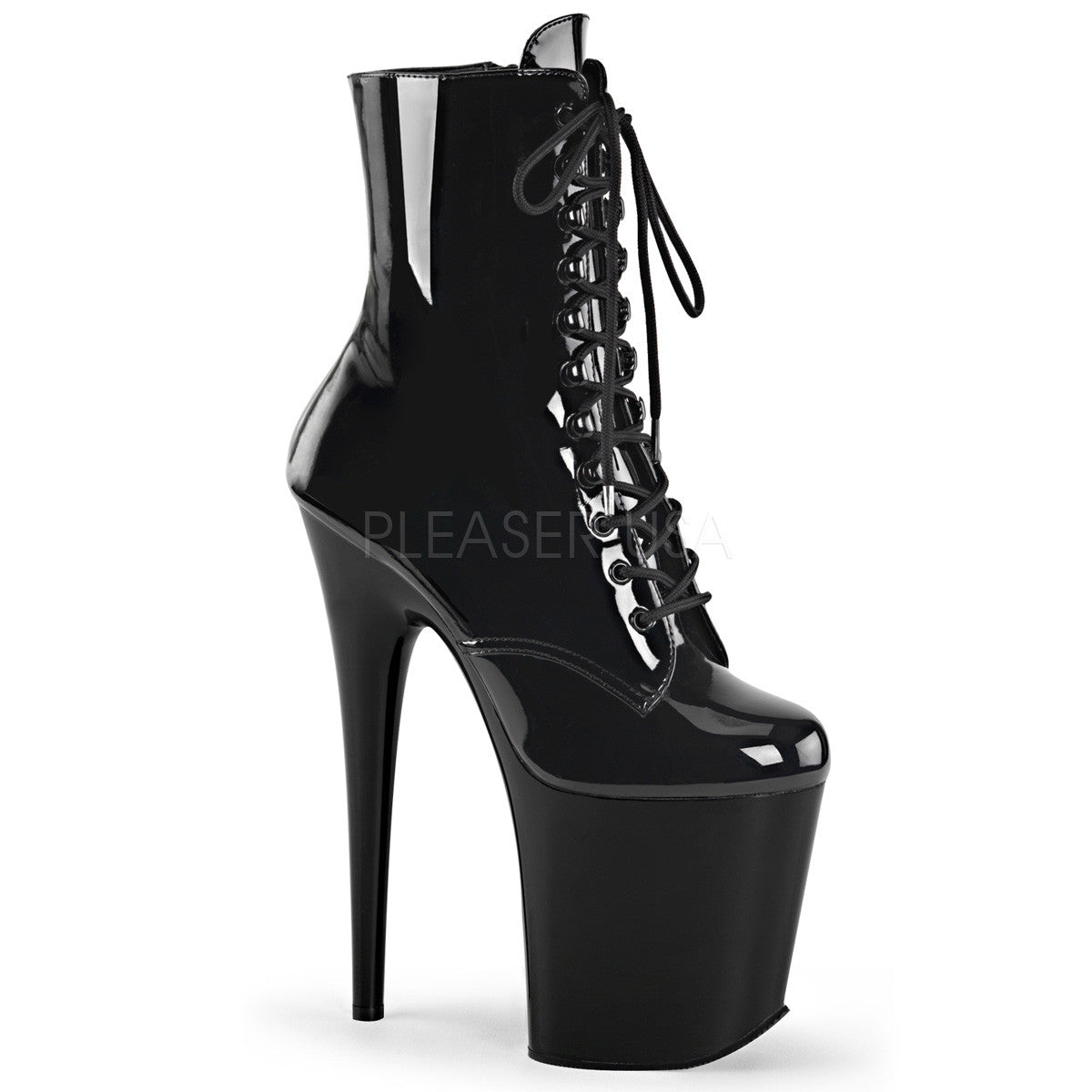 Pleaser FLAMINGO-1020 Black Ankle Boots - Shoecup.com - 1