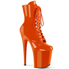 8 Inch Heel FLAMINGO-1020 Orange Patent