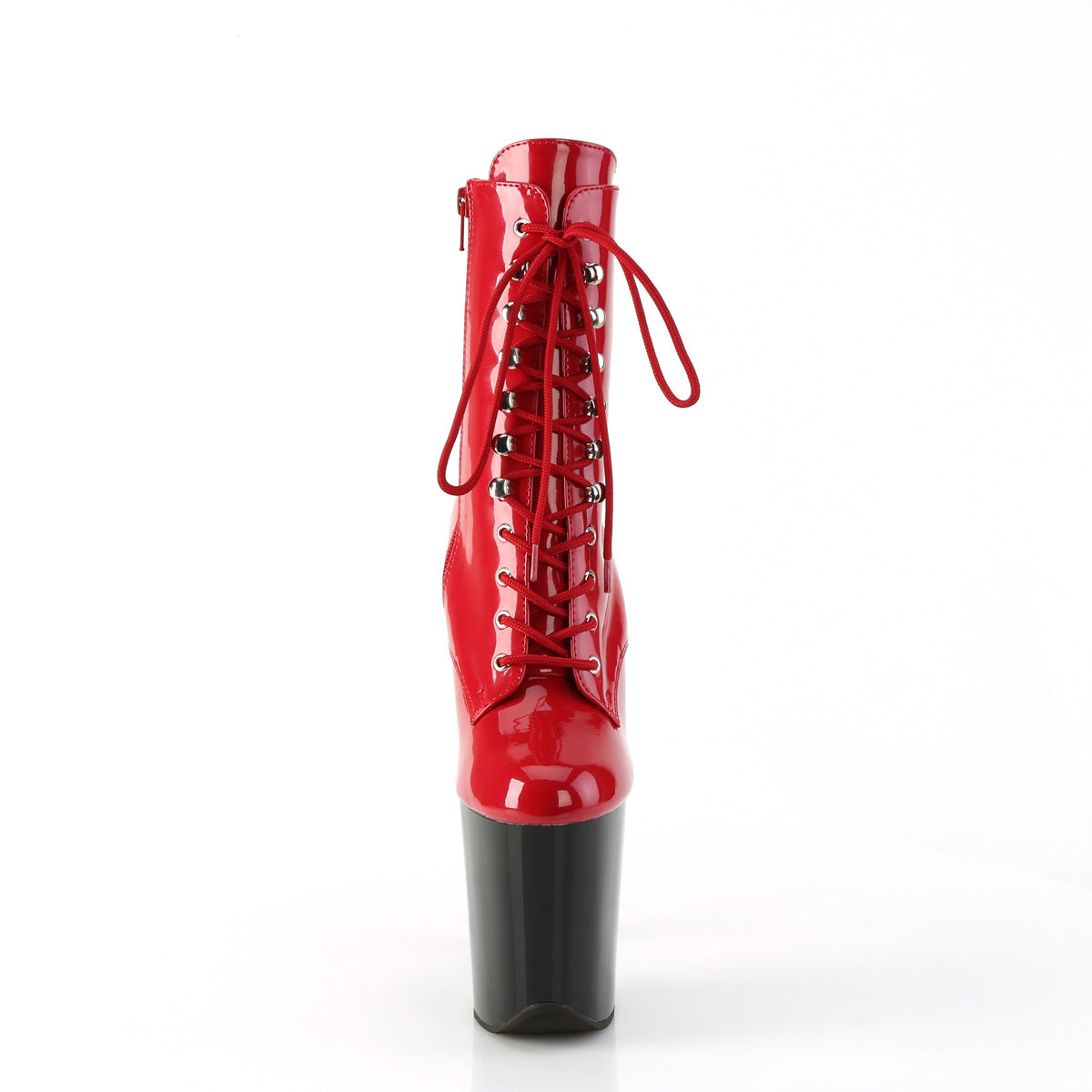 8 Inch Heel FLAMINGO-1020 Red Patent Black