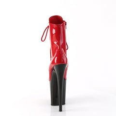 8 Inch Heel FLAMINGO-1020 Red Patent Black
