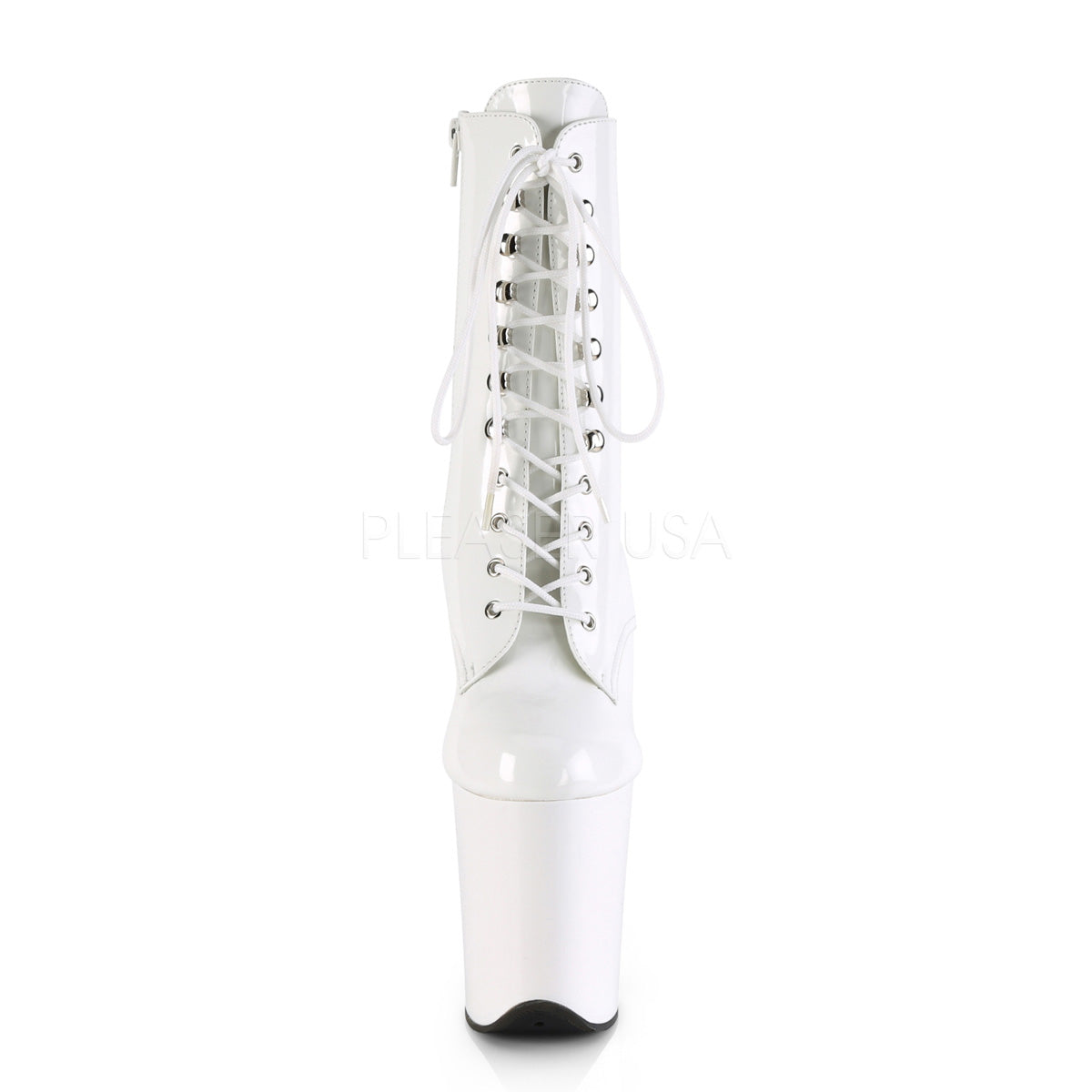 8 Inch Heel FLAMINGO-1020 White Pat