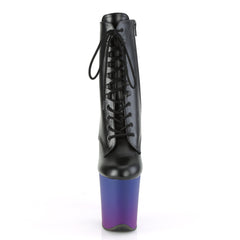 8 Inch Heel FLAMINGO-1020BP Black Pu Blue Purple Ombre