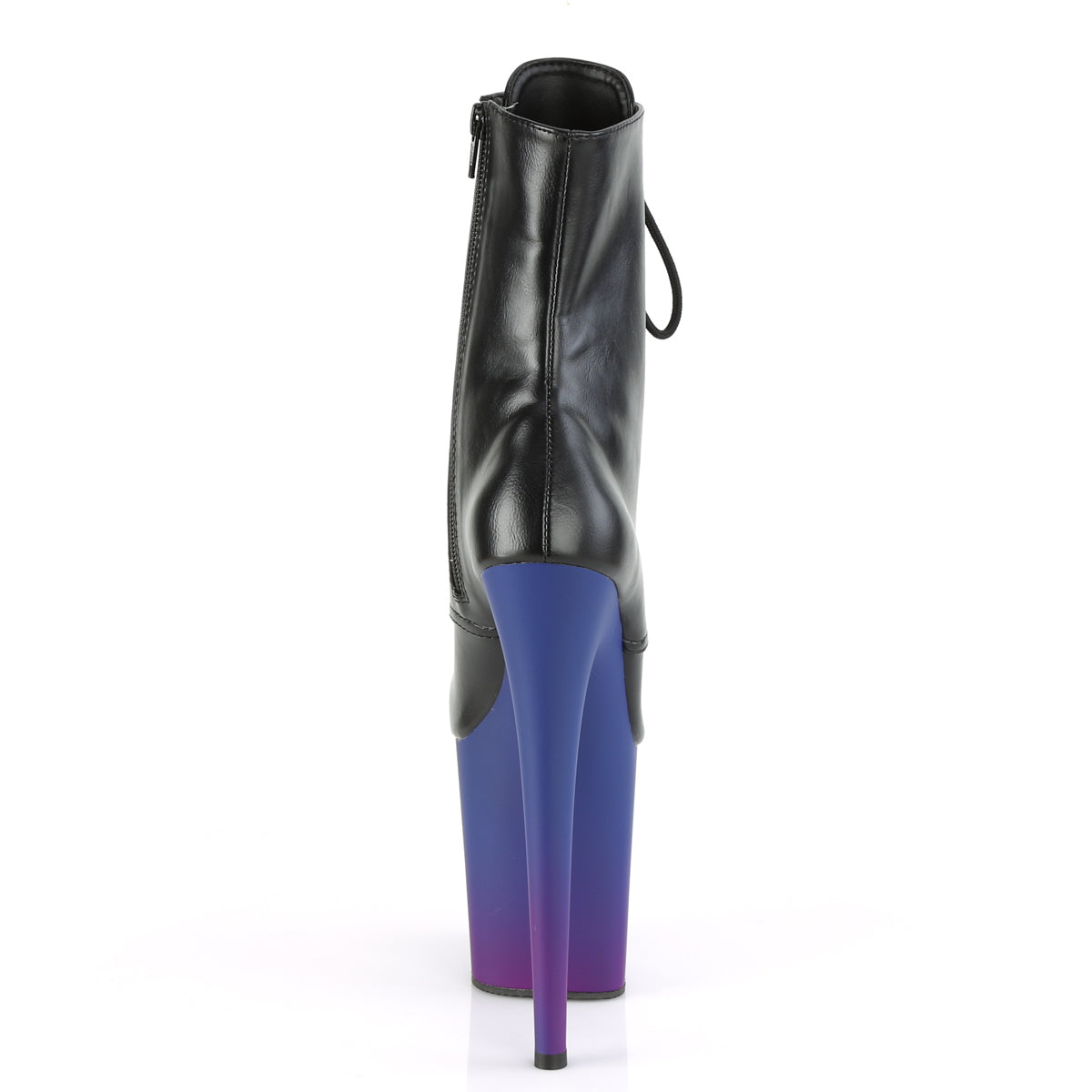 8 Inch Heel FLAMINGO-1020BP Black Pu Blue Purple Ombre