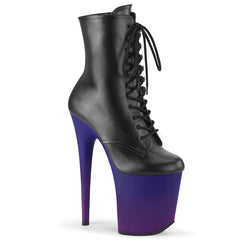 8" Heel FLAMINGO-1020BP Black Pu Blue Purple Ombre