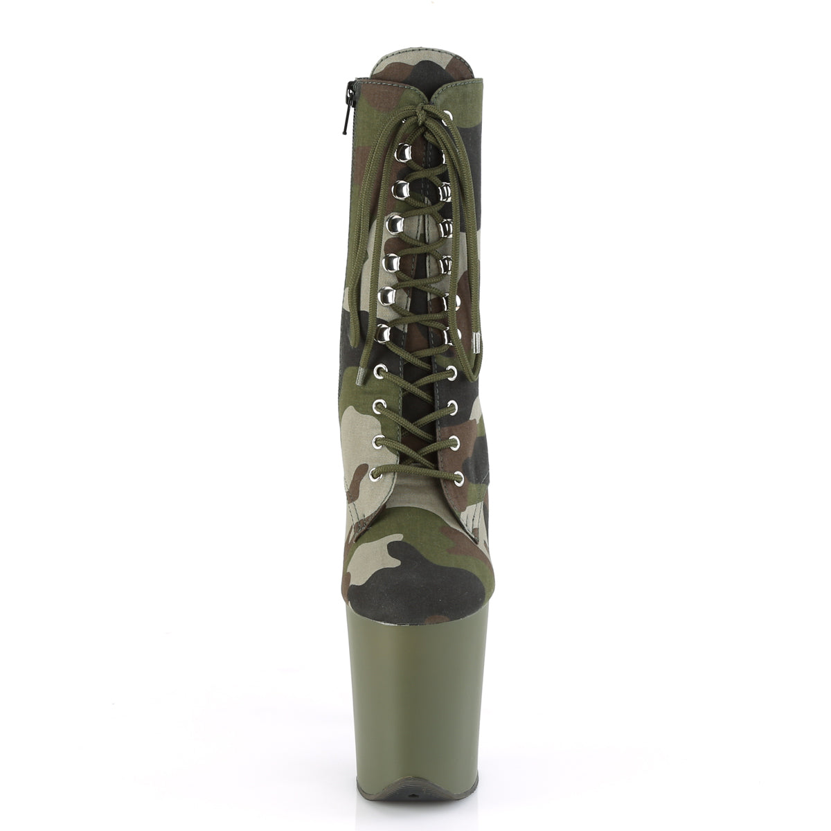 8 Inch Heel FLAMINGO-1020CAMO Green Camo Fabric