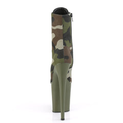 8 Inch Heel FLAMINGO-1020CAMO Green Camo Fabric
