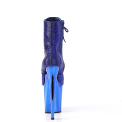 8 Inch Heel FLAMINGO-1020CHRS Royal Blue Rhinestone