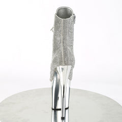 8 Inch Heel FLAMINGO-1020CHRS Silver Rhinestone