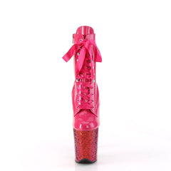 8 Inch Heel FLAMINGO-1020HG Hot Pink Holo Patent