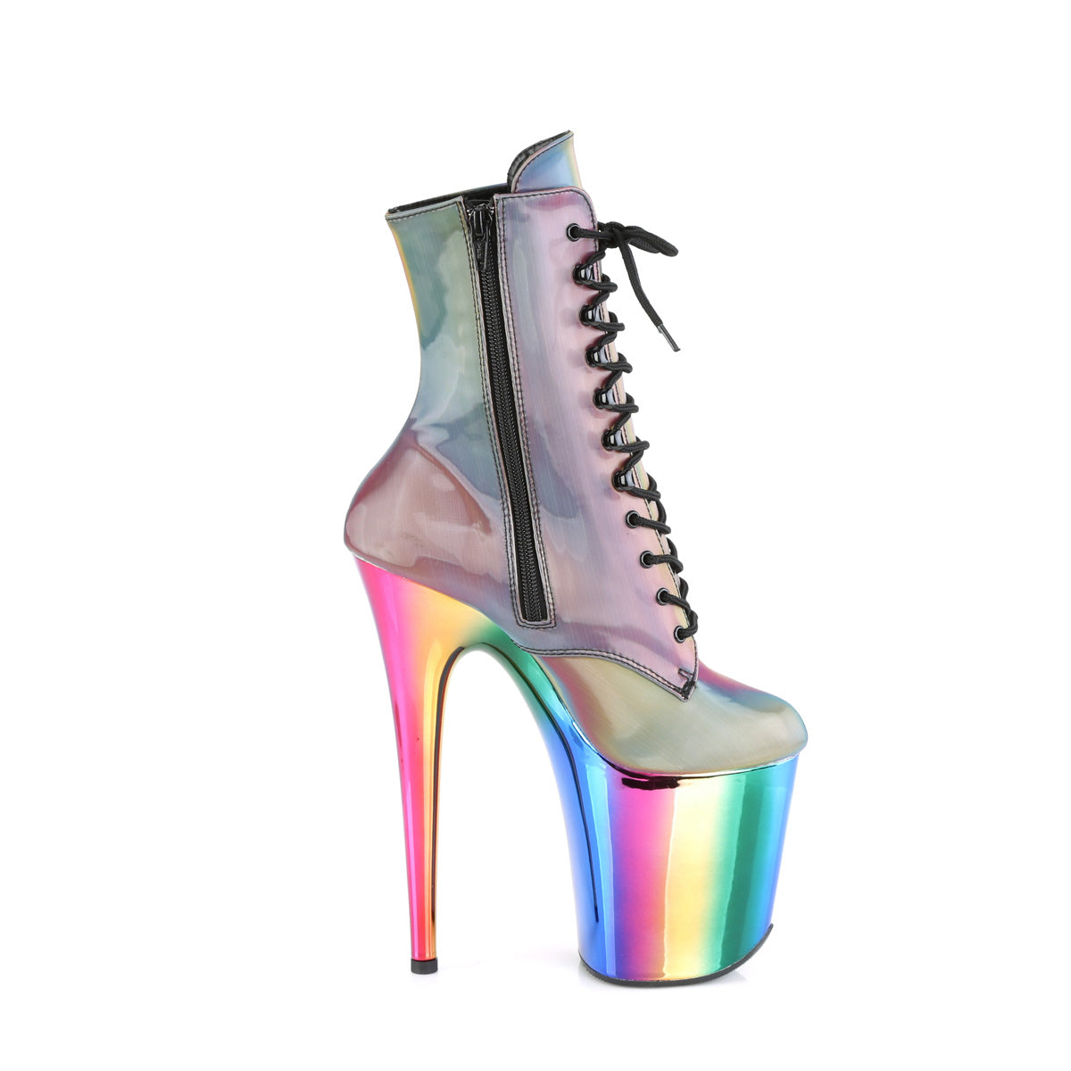 8 Inch Heel FLAMINGO-1020RC Rainbow Reflective
