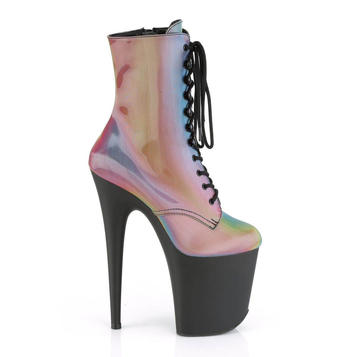 8 Inch Heel FLAMINGO-1020REFL Rainbow Reflective