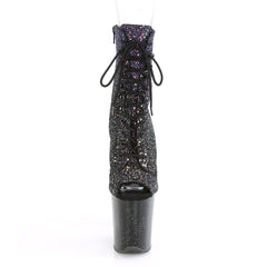 8 Inch Heel FLAMINGO-1021OMBG Purple Glitter