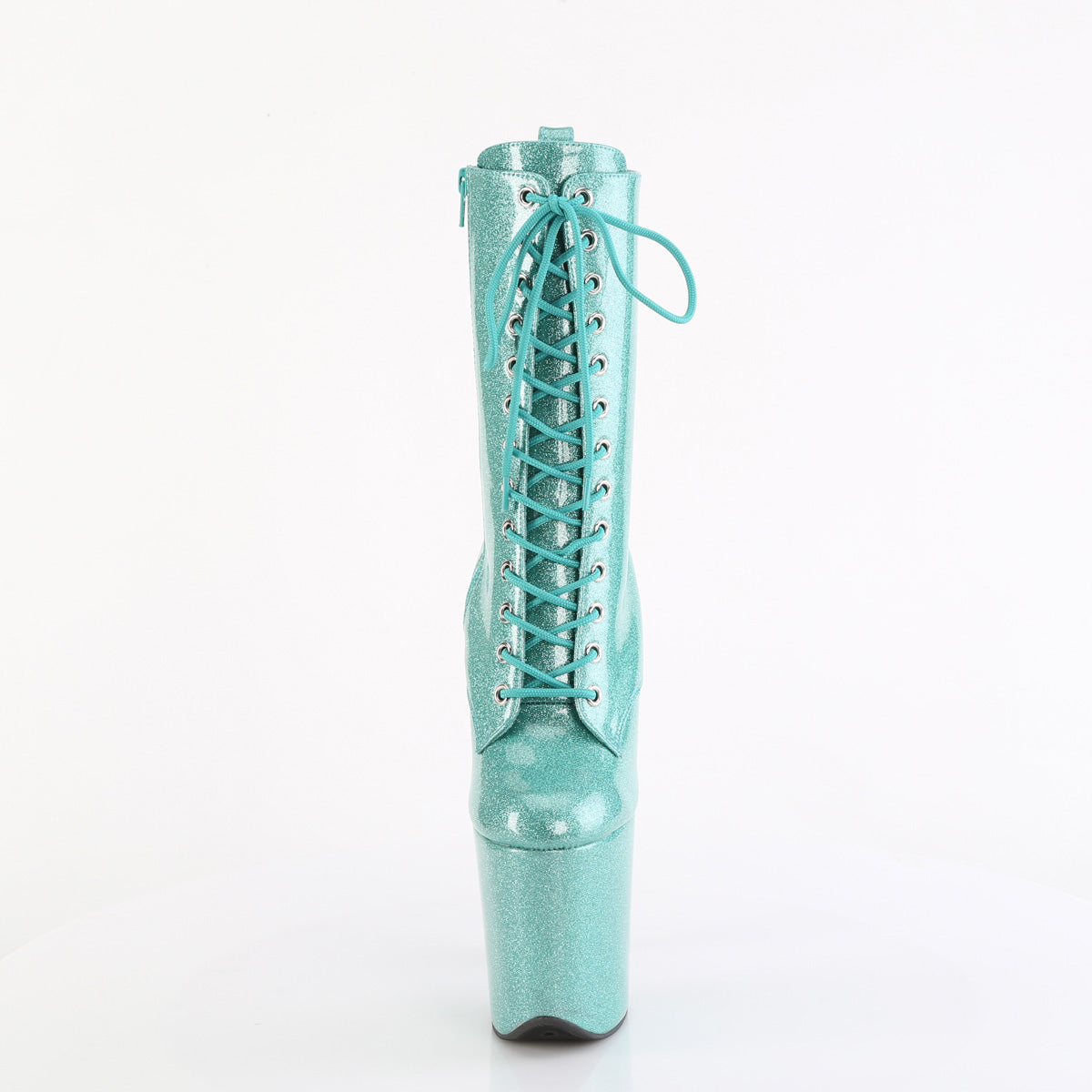 8 Inch Heel FLAMINGO-1040GP Aqua Glitter